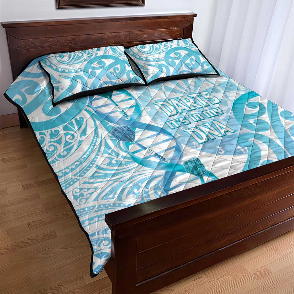 New Zealand Darts Quilt Bed Set Aotearoa Maori Its In My DNA White - Aussie Hoodie