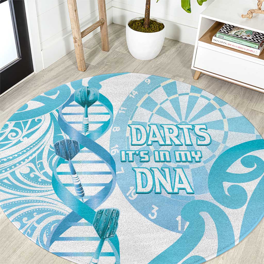 New Zealand Darts Round Carpet Aotearoa Maori Its In My DNA White - Aussie Hoodie