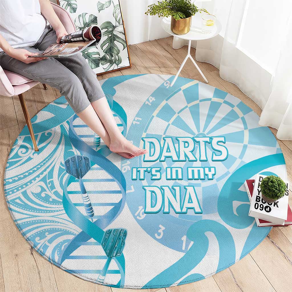New Zealand Darts Round Carpet Aotearoa Maori Its In My DNA White - Aussie Hoodie