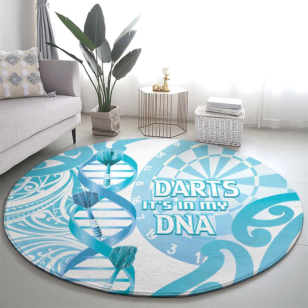 New Zealand Darts Round Carpet Aotearoa Maori Its In My DNA White - Aussie Hoodie