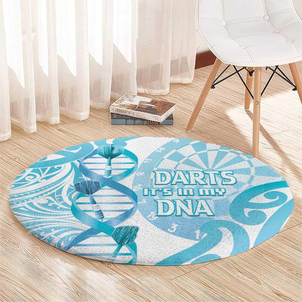 New Zealand Darts Round Carpet Aotearoa Maori Its In My DNA White - Aussie Hoodie