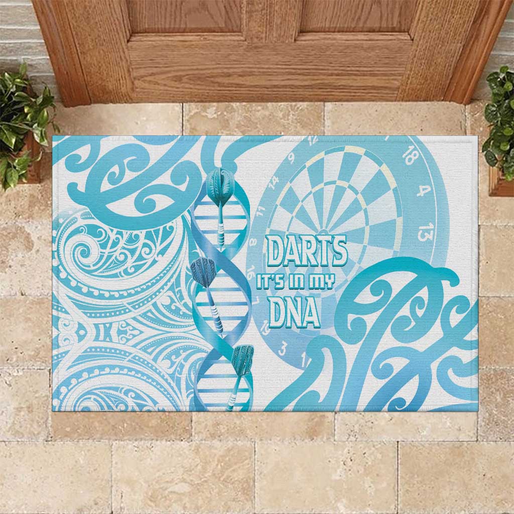 New Zealand Darts Rubber Doormat Aotearoa Maori Its In My DNA White - Aussie Hoodie