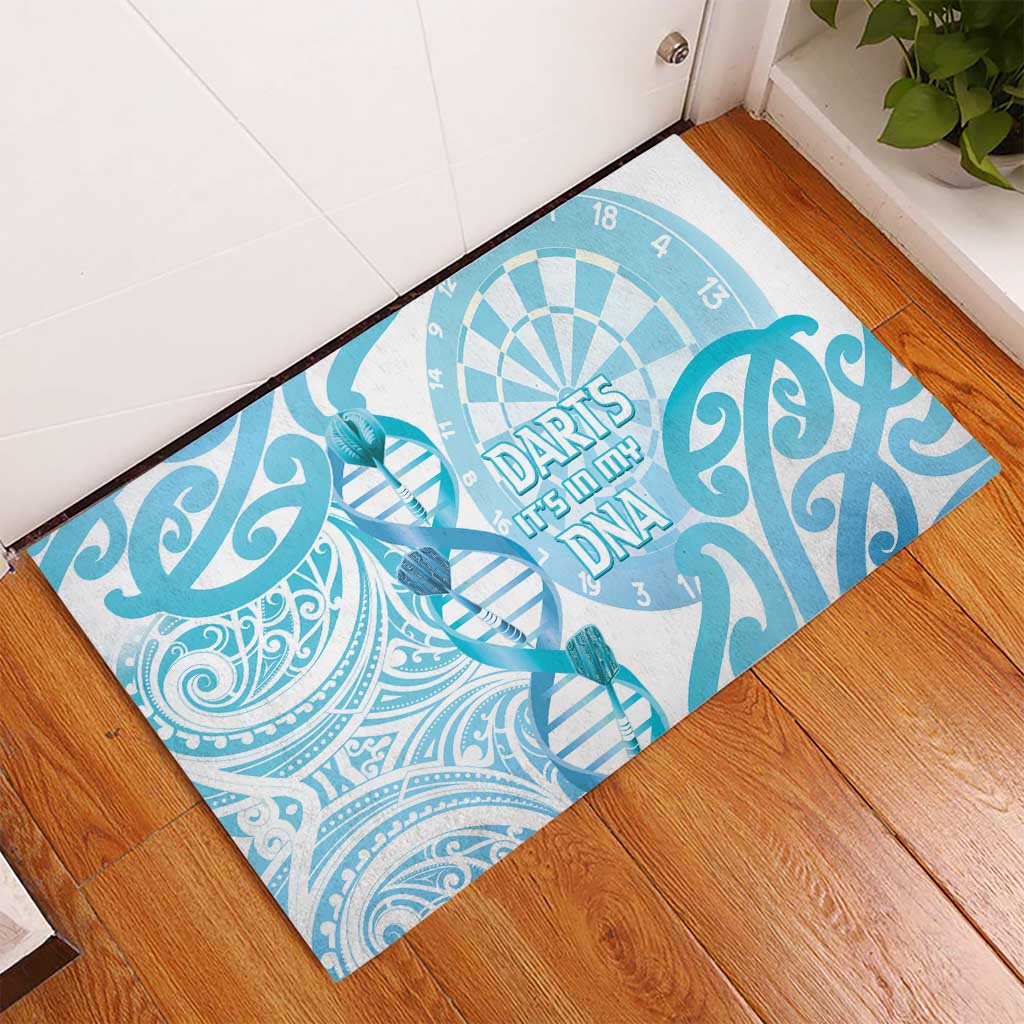 New Zealand Darts Rubber Doormat Aotearoa Maori Its In My DNA White - Aussie Hoodie