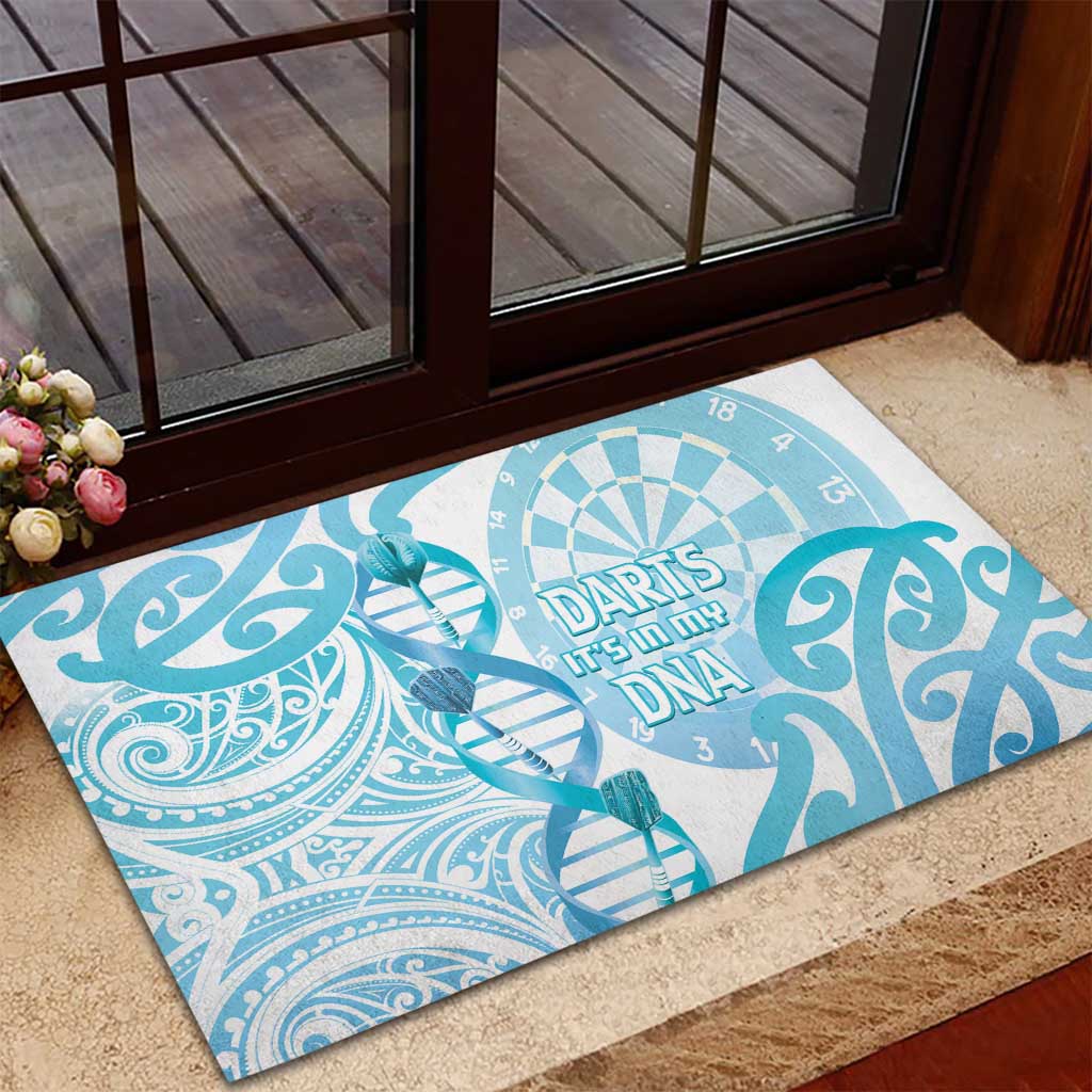 New Zealand Darts Rubber Doormat Aotearoa Maori Its In My DNA White - Aussie Hoodie