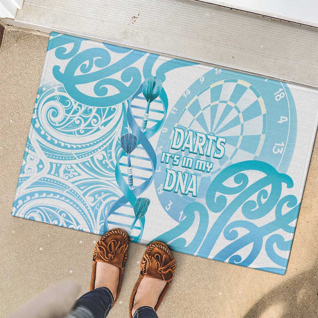 New Zealand Darts Rubber Doormat Aotearoa Maori Its In My DNA White - Aussie Hoodie