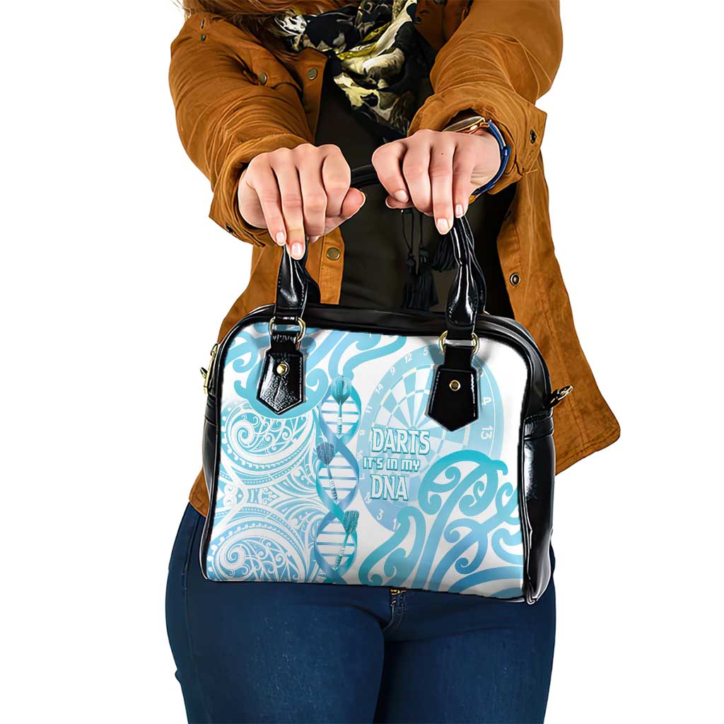 New Zealand Darts Shoulder Handbag Aotearoa Maori Its In My DNA White - Aussie Hoodie