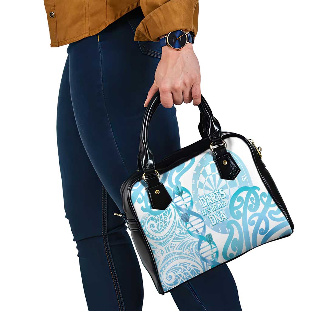 New Zealand Darts Shoulder Handbag Aotearoa Maori Its In My DNA White - Aussie Hoodie