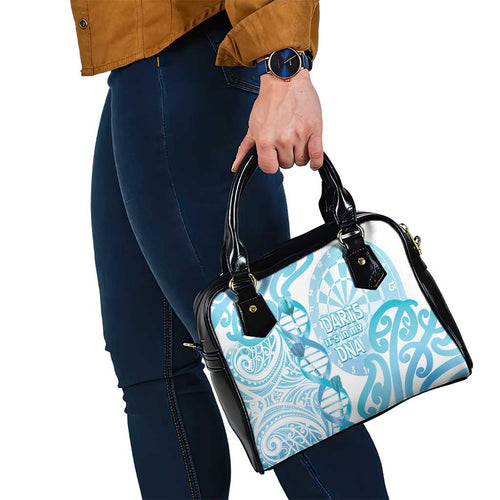 New Zealand Darts Shoulder Handbag Aotearoa Maori Its In My DNA White - Aussie Hoodie