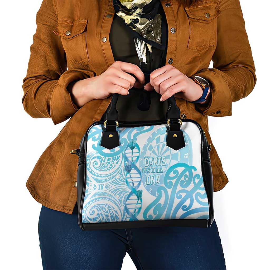 New Zealand Darts Shoulder Handbag Aotearoa Maori Its In My DNA White - Aussie Hoodie