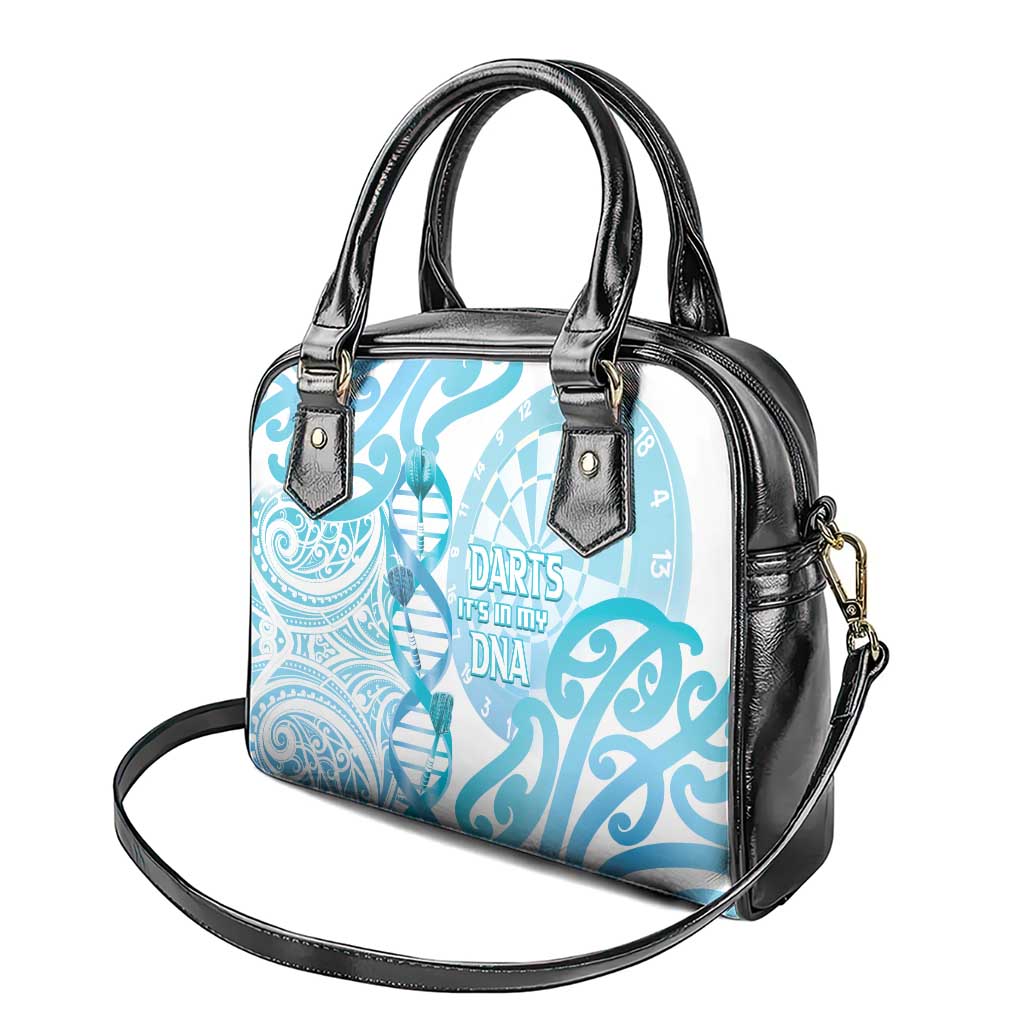 New Zealand Darts Shoulder Handbag Aotearoa Maori Its In My DNA White - Aussie Hoodie
