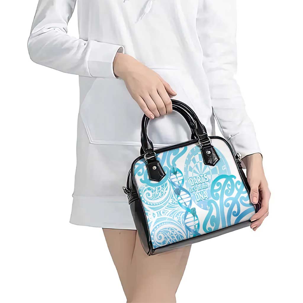 New Zealand Darts Shoulder Handbag Aotearoa Maori Its In My DNA White - Aussie Hoodie