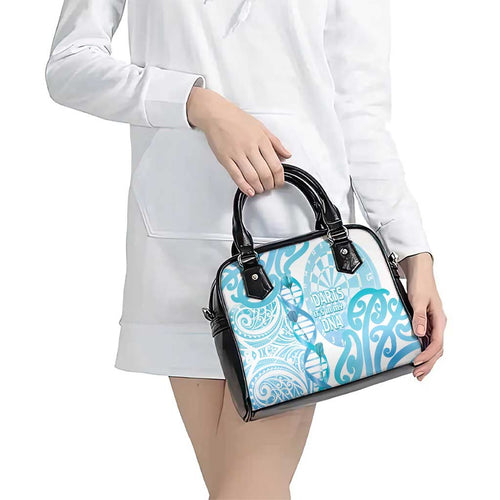 New Zealand Darts Shoulder Handbag Aotearoa Maori Its In My DNA White - Aussie Hoodie