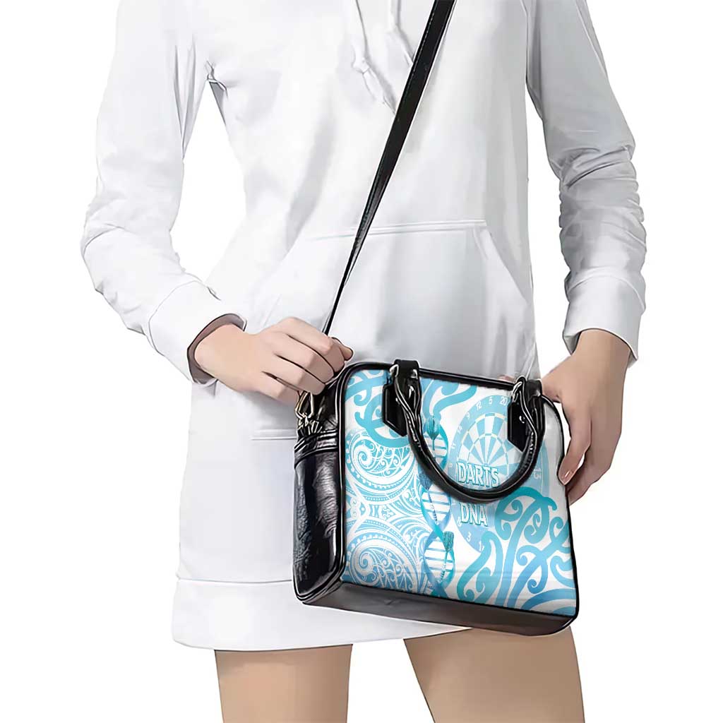 New Zealand Darts Shoulder Handbag Aotearoa Maori Its In My DNA White - Aussie Hoodie