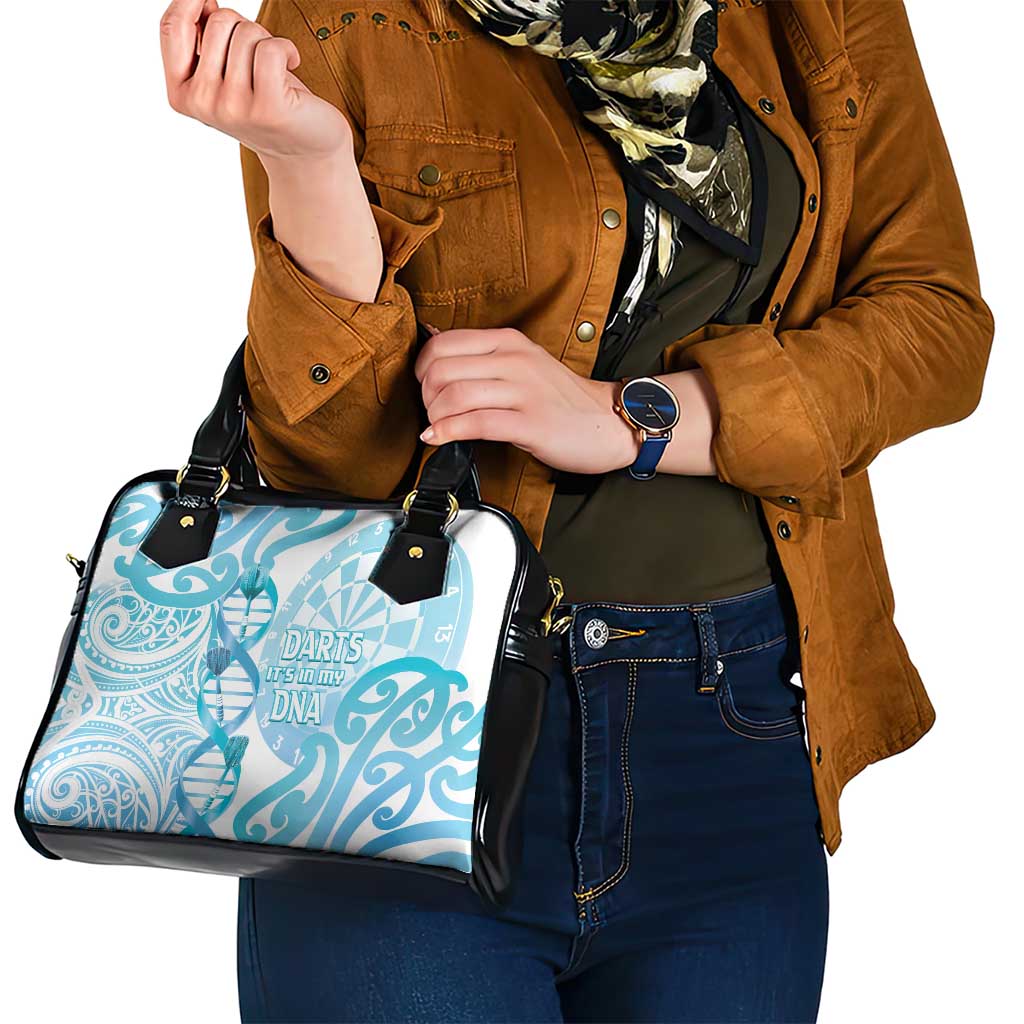 New Zealand Darts Shoulder Handbag Aotearoa Maori Its In My DNA White - Aussie Hoodie