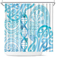 New Zealand Darts Shower Curtain Aotearoa Maori Its In My DNA White - Aussie Hoodie