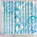 New Zealand Darts Shower Curtain Aotearoa Maori Its In My DNA White - Aussie Hoodie