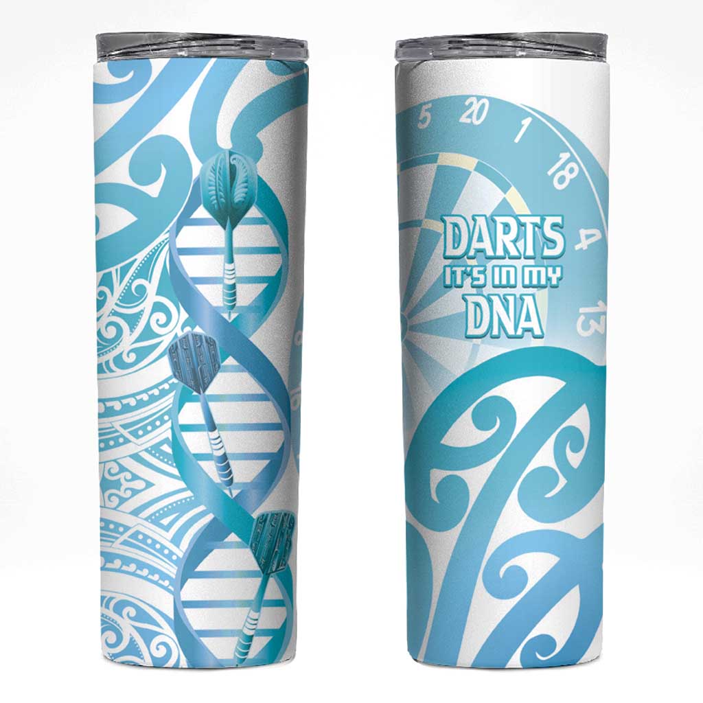 New Zealand Darts Skinny Tumbler Aotearoa Maori Its In My DNA White - Aussie Hoodie
