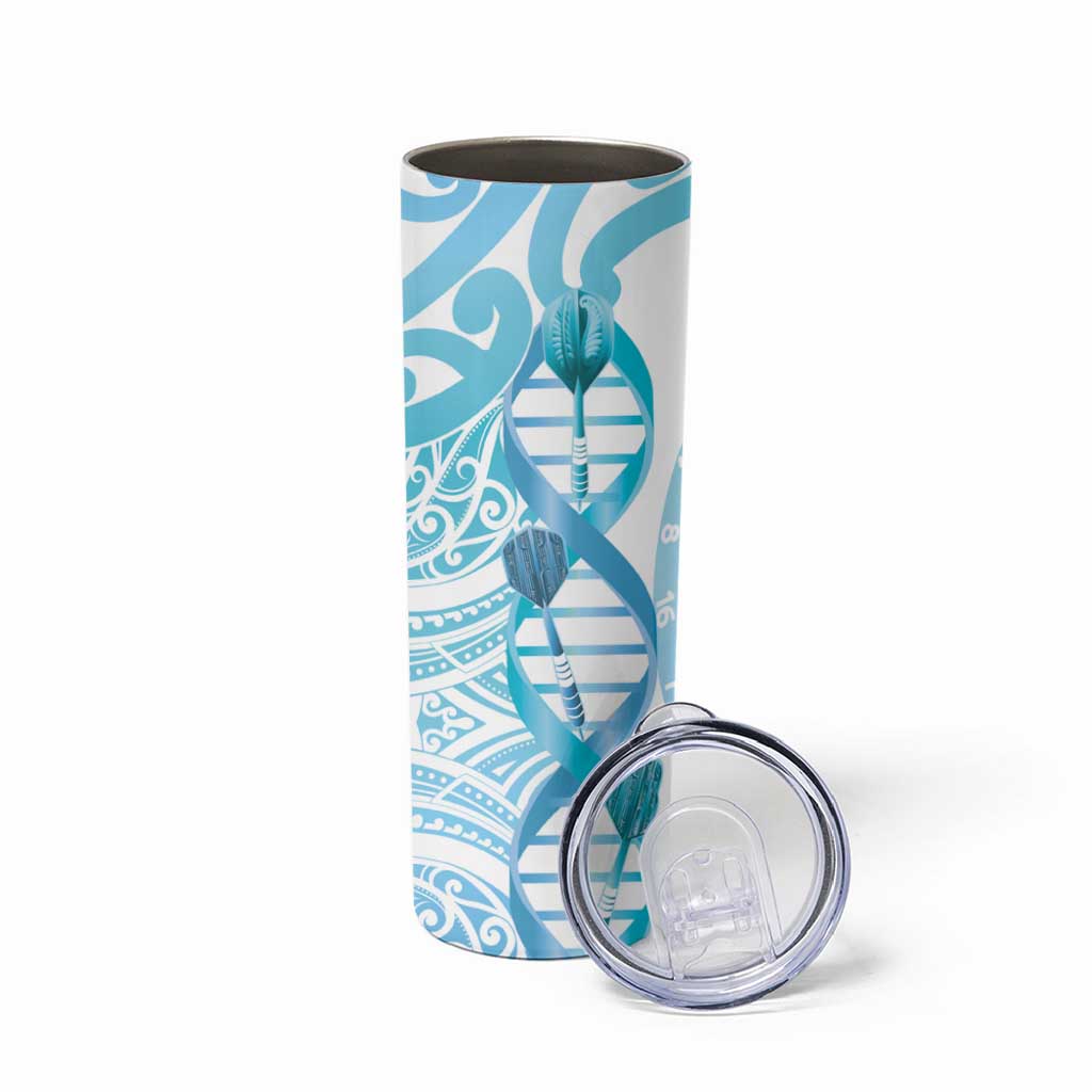 New Zealand Darts Skinny Tumbler Aotearoa Maori Its In My DNA White - Aussie Hoodie