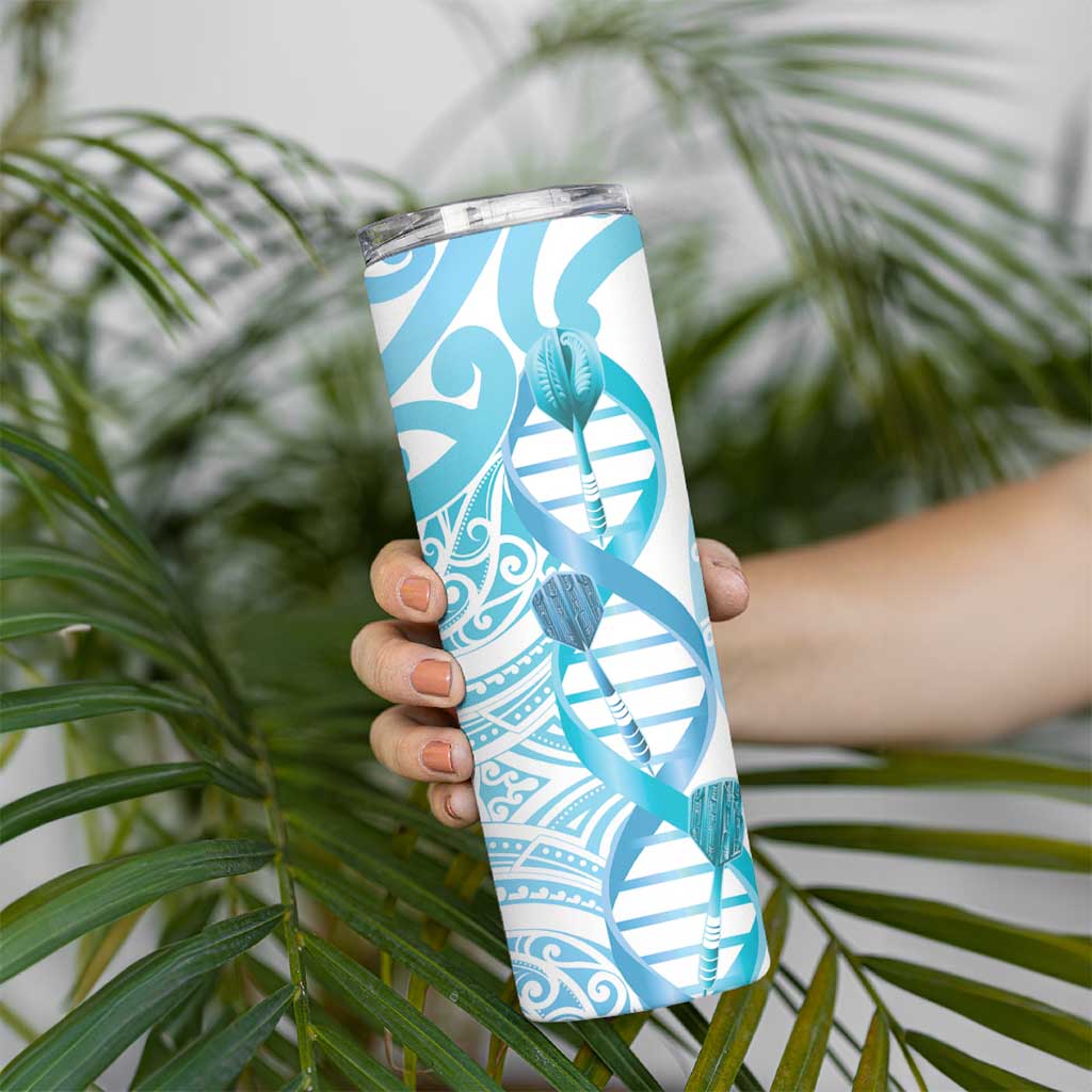 New Zealand Darts Skinny Tumbler Aotearoa Maori Its In My DNA White - Aussie Hoodie