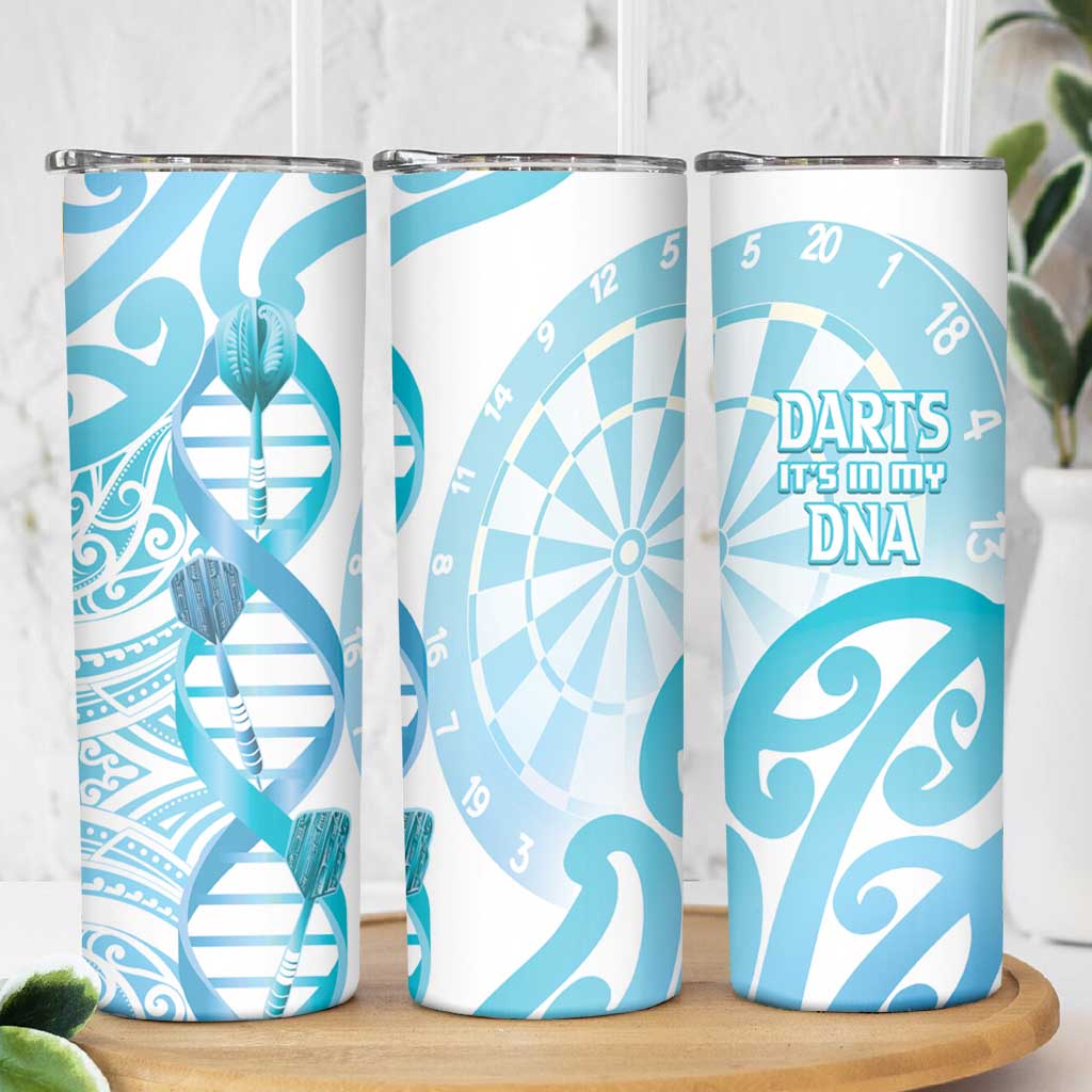 New Zealand Darts Skinny Tumbler Aotearoa Maori Its In My DNA White - Aussie Hoodie