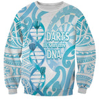 Personalised New Zealand Darts Sweatshirt Aotearoa Maori Its In My DNA White - Aussie Hoodie