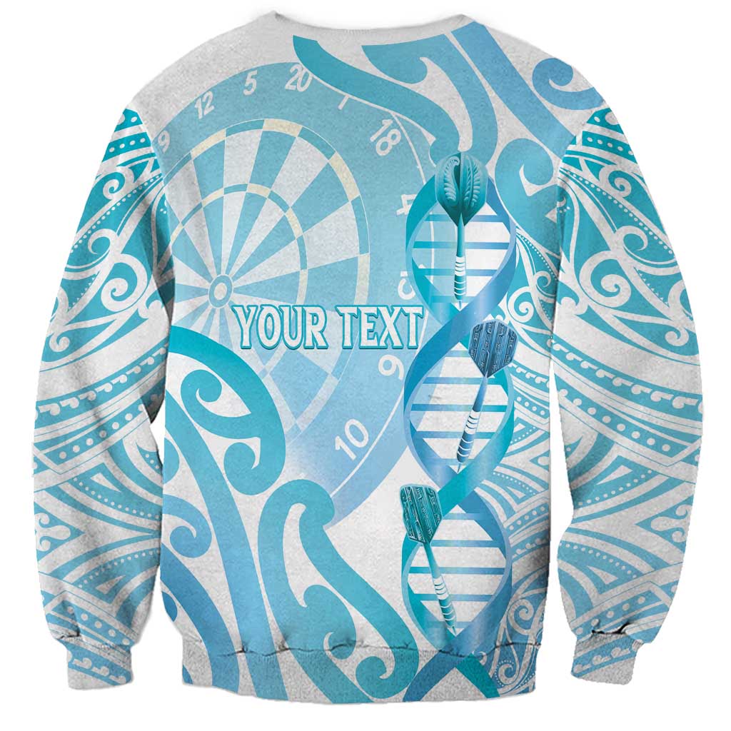 Personalised New Zealand Darts Sweatshirt Aotearoa Maori Its In My DNA White - Aussie Hoodie