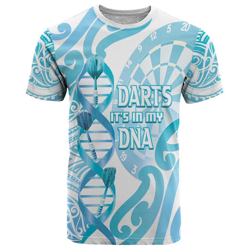 Personalised New Zealand Darts T Shirt Aotearoa Maori Its In My DNA White - Aussie Hoodie