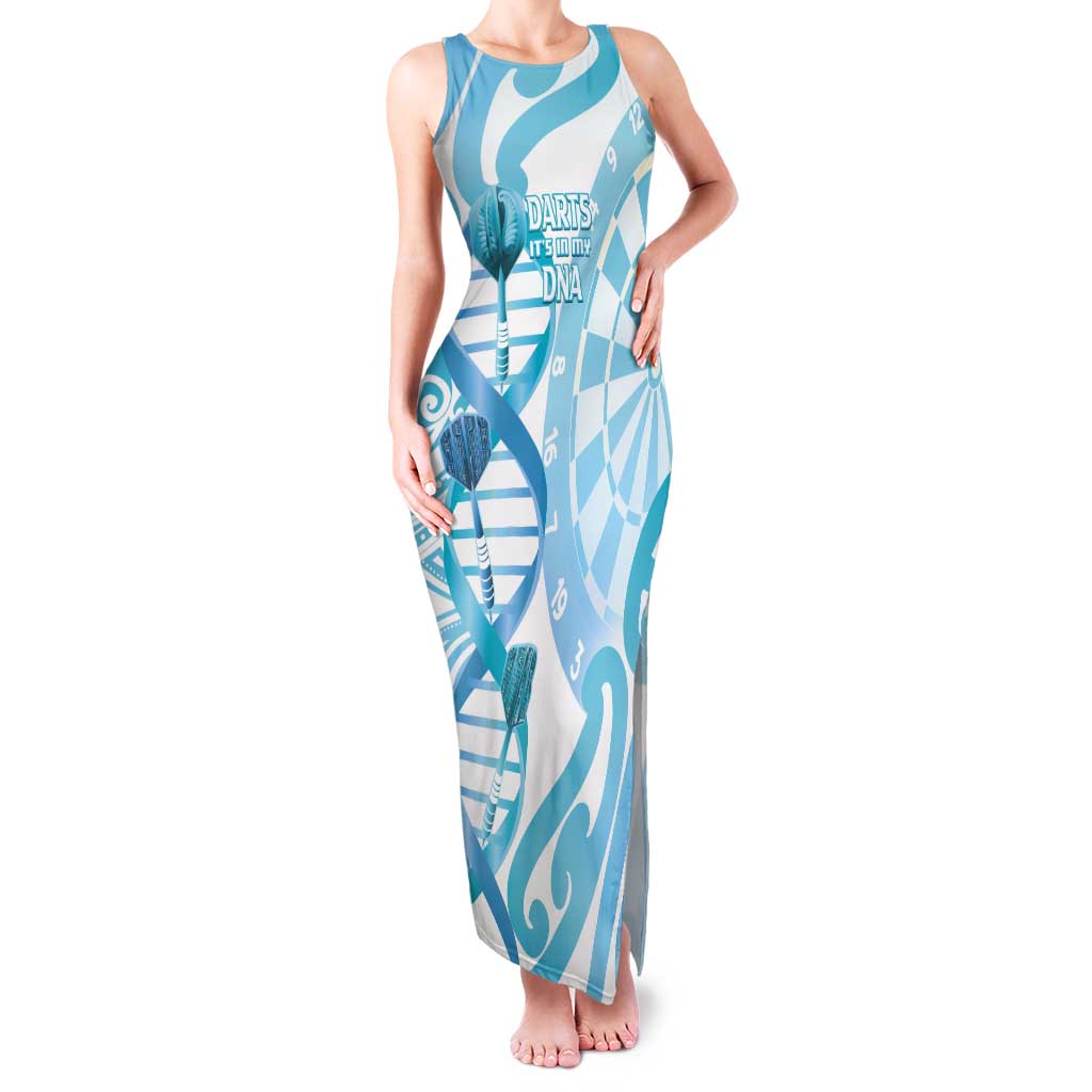 Personalised New Zealand Darts Tank Maxi Dress Aotearoa Maori Its In My DNA White - Aussie Hoodie
