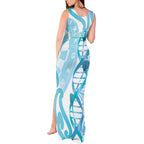 Personalised New Zealand Darts Tank Maxi Dress Aotearoa Maori Its In My DNA White - Aussie Hoodie