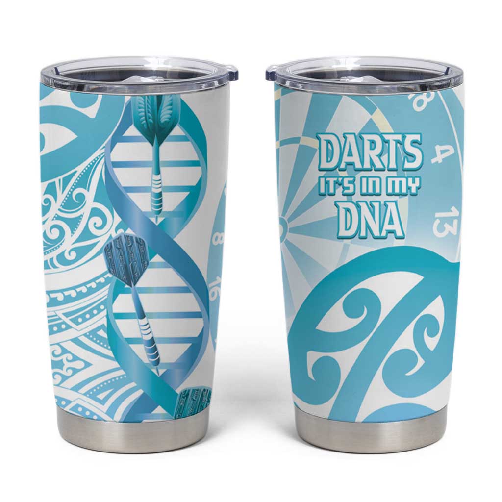 New Zealand Darts Tumbler Cup Aotearoa Maori Its In My DNA White - Aussie Hoodie