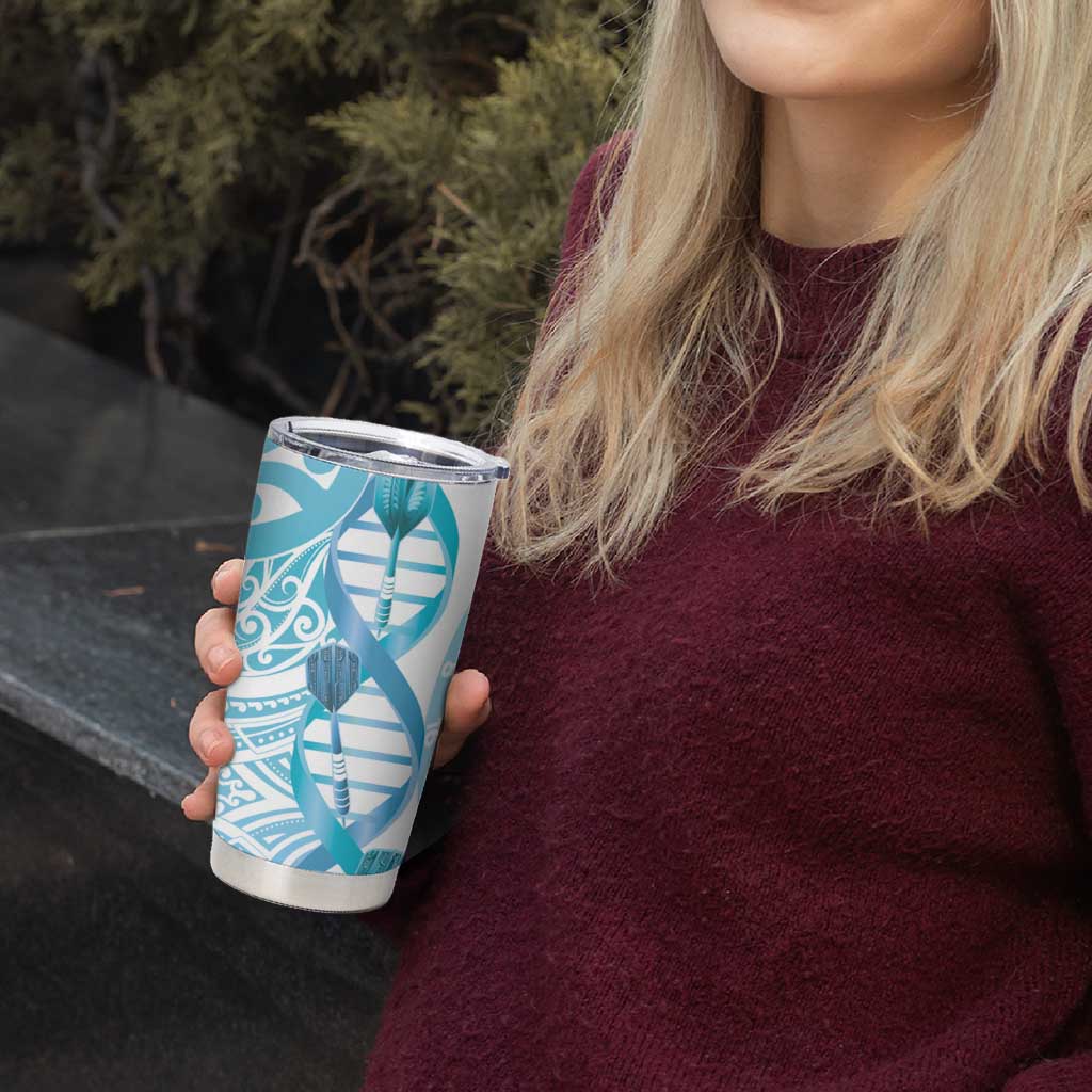 New Zealand Darts Tumbler Cup Aotearoa Maori Its In My DNA White - Aussie Hoodie