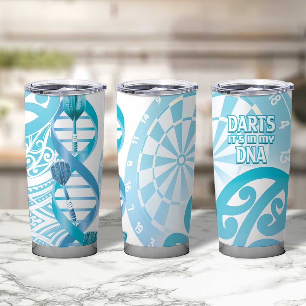 New Zealand Darts Tumbler Cup Aotearoa Maori Its In My DNA White - Aussie Hoodie