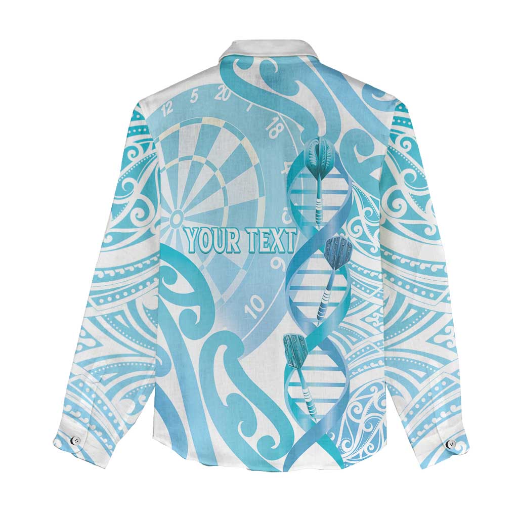 Personalised New Zealand Darts Women Casual Shirt Aotearoa Maori Its In My DNA White - Aussie Hoodie