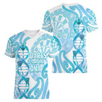 Personalised New Zealand Darts Women V-Neck T-Shirt Aotearoa Maori Its In My DNA White - Aussie Hoodie