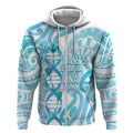 Personalised New Zealand Darts Zip Hoodie Aotearoa Maori Its In My DNA White - Aussie Hoodie
