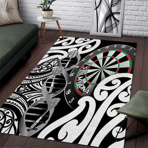 New Zealand Darts Area Rug Aotearoa Maori Its In My DNA Black - Aussie Hoodie