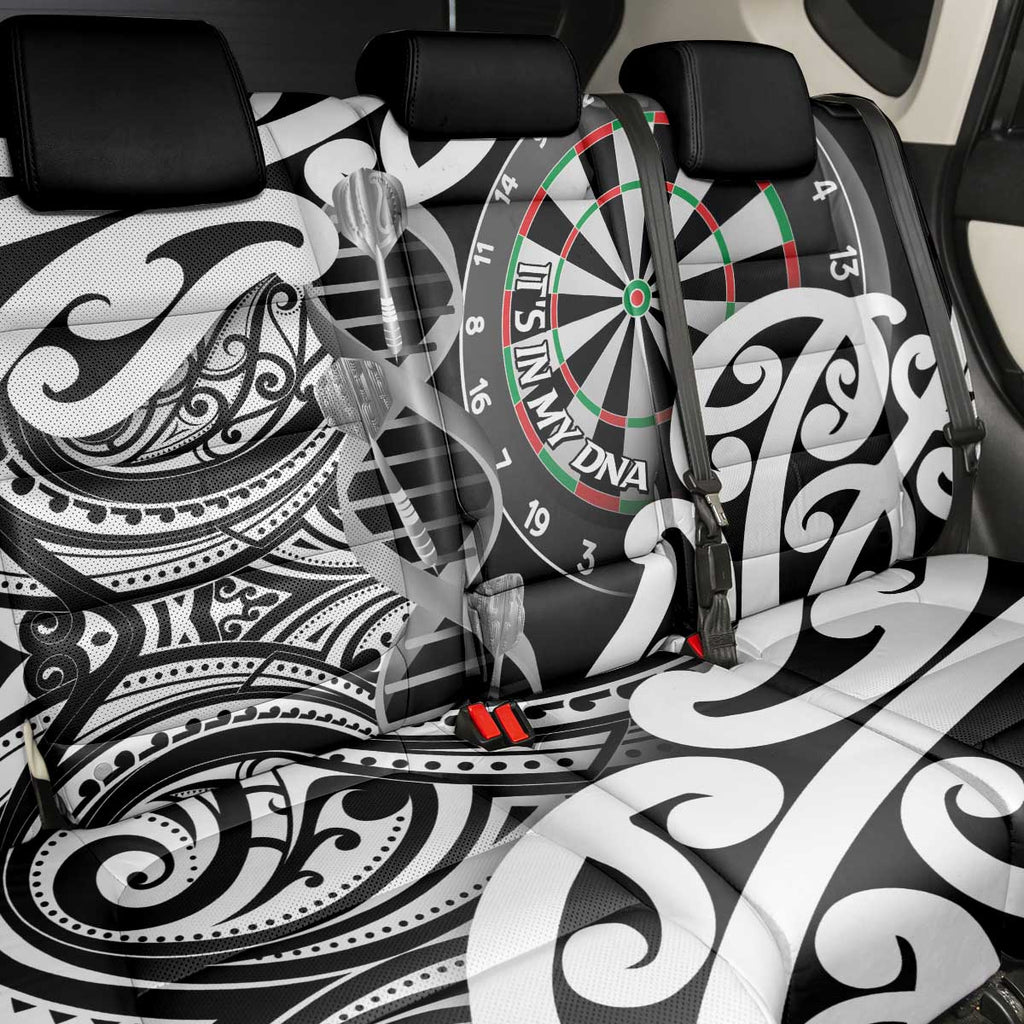 New Zealand Darts Back Car Seat Cover Aotearoa Maori Its In My DNA Black - Aussie Hoodie
