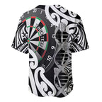 Personalised New Zealand Darts Baseball Jersey Aotearoa Maori Its In My DNA Black - Aussie Hoodie