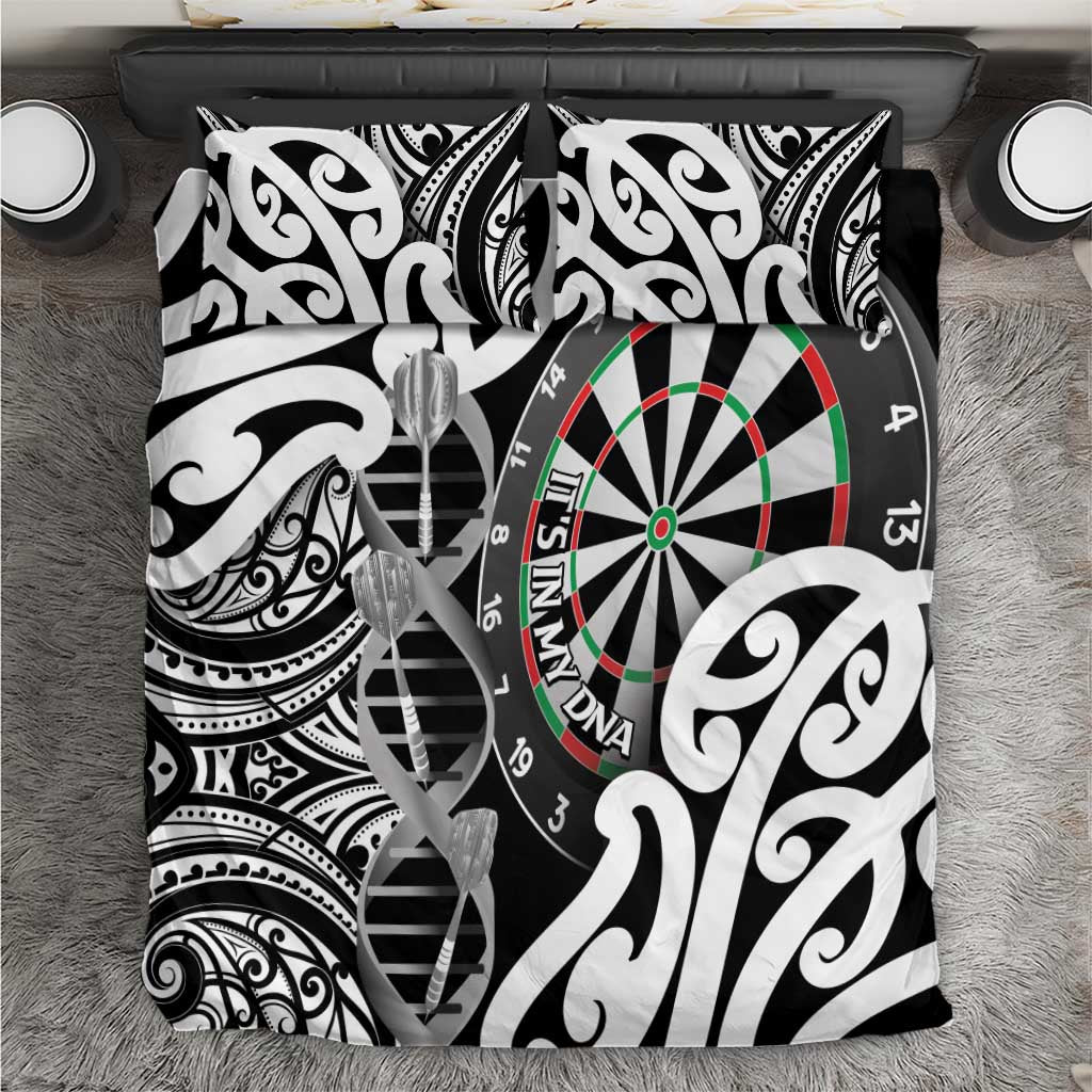 New Zealand Darts Bedding Set Aotearoa Maori Its In My DNA Black - Aussie Hoodie