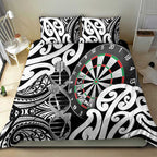 New Zealand Darts Bedding Set Aotearoa Maori Its In My DNA Black - Aussie Hoodie