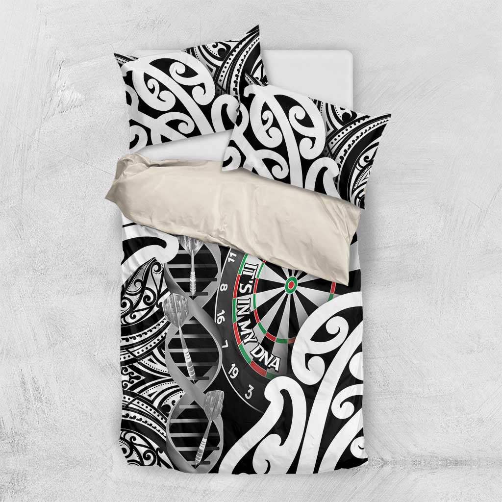 New Zealand Darts Bedding Set Aotearoa Maori Its In My DNA Black - Aussie Hoodie