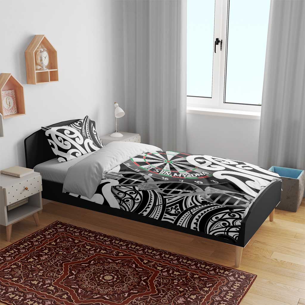 New Zealand Darts Bedding Set Aotearoa Maori Its In My DNA Black - Aussie Hoodie