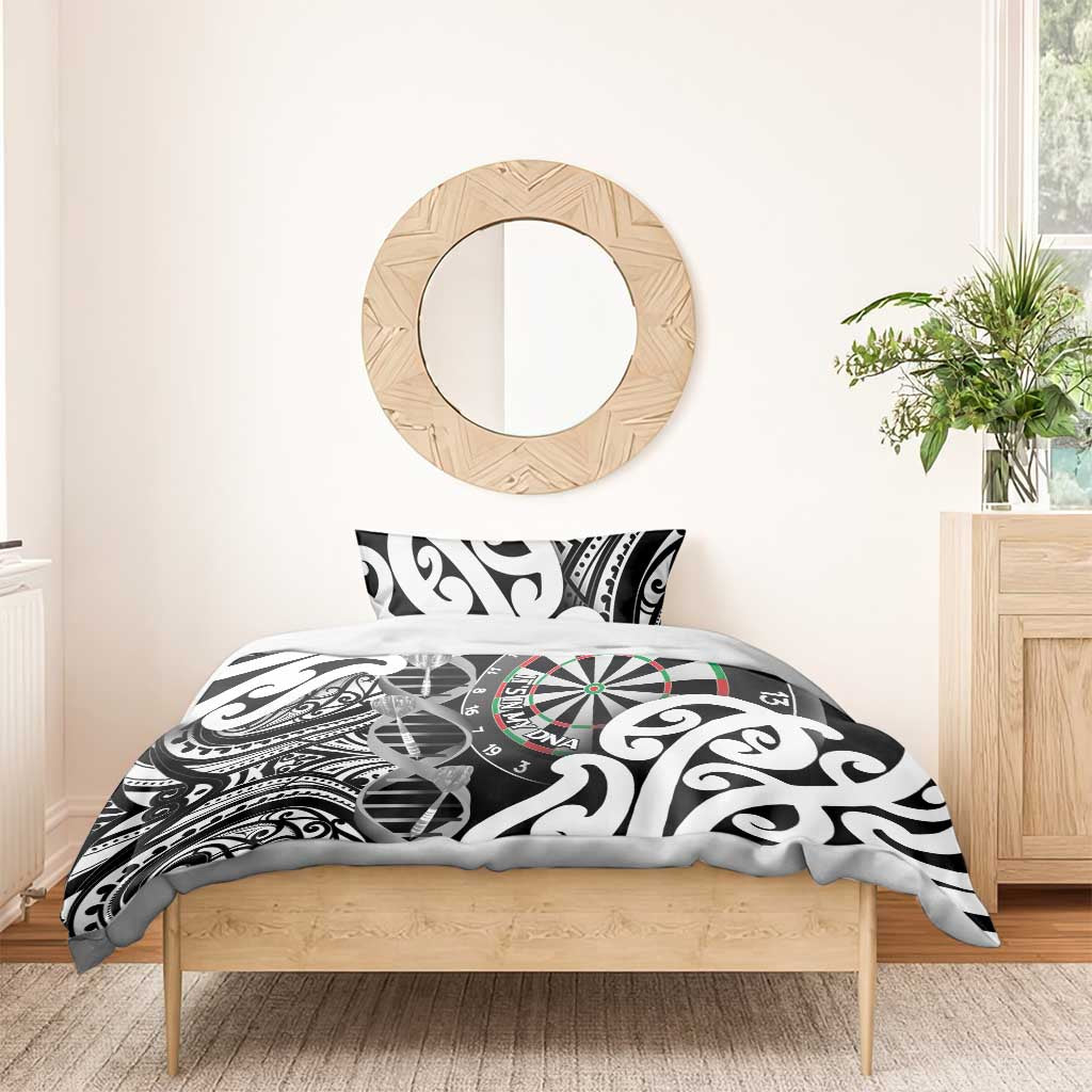 New Zealand Darts Bedding Set Aotearoa Maori Its In My DNA Black - Aussie Hoodie