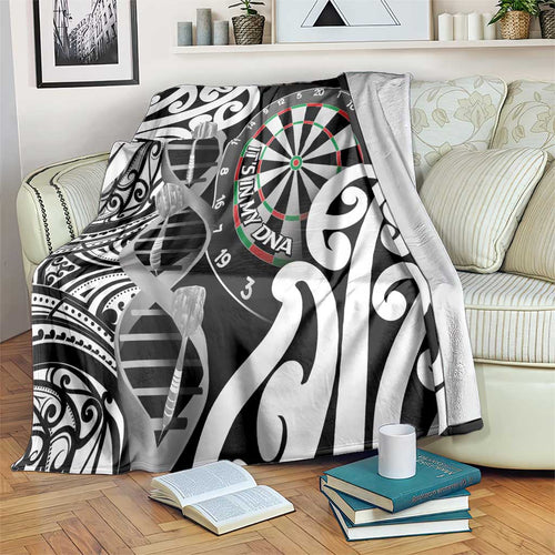 New Zealand Darts Blanket Aotearoa Maori Its In My DNA Black - Aussie Hoodie