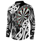 Personalised New Zealand Darts Button Sweatshirt Aotearoa Maori Its In My DNA Black - Aussie Hoodie