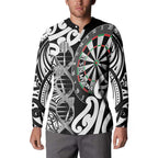 Personalised New Zealand Darts Button Sweatshirt Aotearoa Maori Its In My DNA Black - Aussie Hoodie