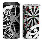 New Zealand Darts 4 in 1 Can Cooler Tumbler Aotearoa Maori Its In My DNA Black - Aussie Hoodie