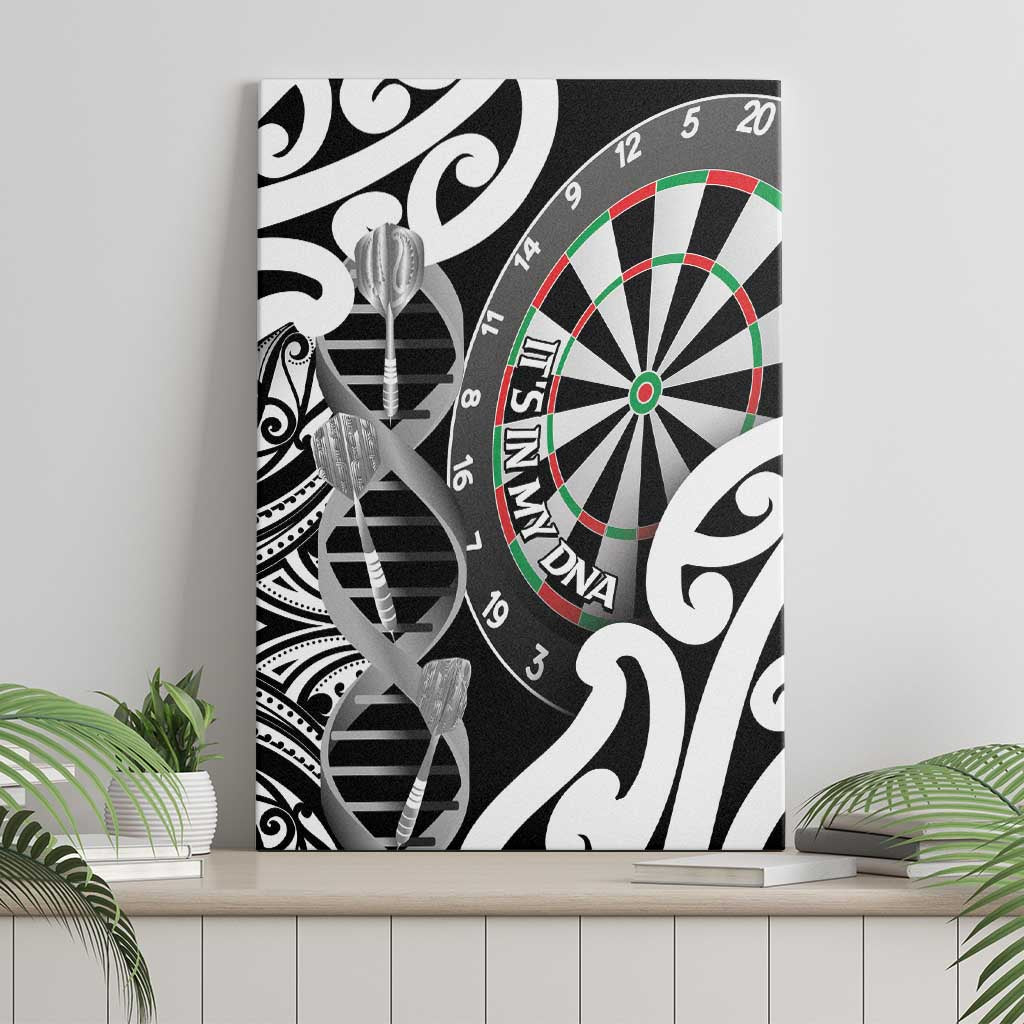 New Zealand Darts Canvas Wall Art Aotearoa Maori Its In My DNA Black - Aussie Hoodie