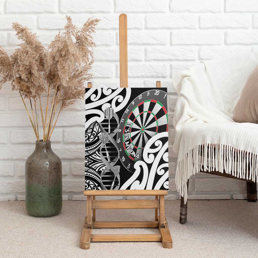 New Zealand Darts Canvas Wall Art Aotearoa Maori Its In My DNA Black - Aussie Hoodie