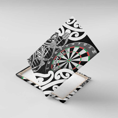 New Zealand Darts Canvas Wall Art Aotearoa Maori Its In My DNA Black - Aussie Hoodie